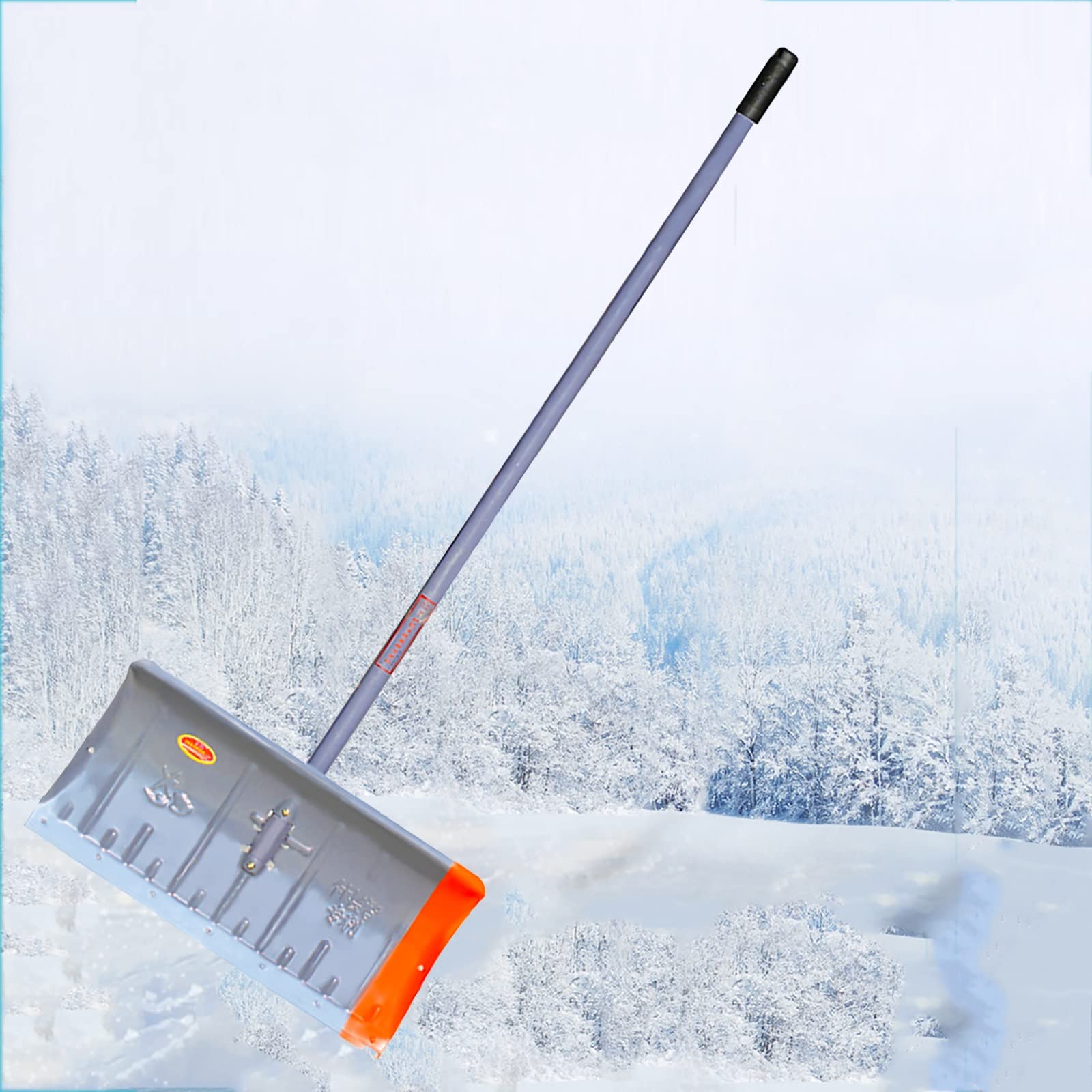 Pala de Nieve, Cabeza de Pala, Palas cuadradas con Mango en T de Madera o Mango Recto, Palas de Nieve Resistentes y duraderas, ergonómicas, Fuerte Capacidad de Carga, para Camino de Entrada,