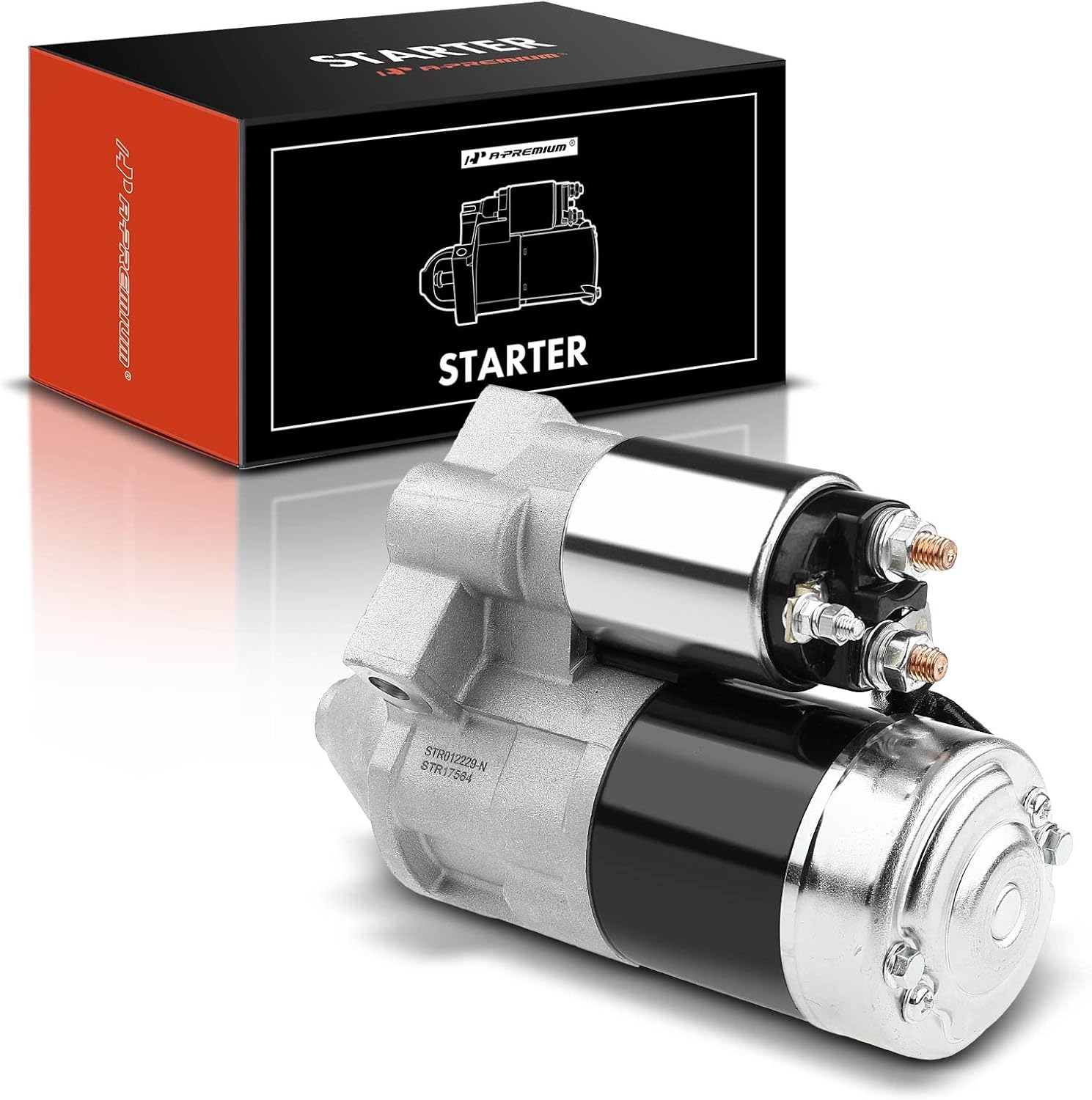 A-Premium Starter Motor Compatible with Jeep Wrangler 1994-1995/1997-1998/2001-2002, Cherokee 1994-1998 & Dodge Dakota 1996-1998, L4 2.5L, 12V 1.4KW 10-Tooth Clockwise, Replace# 56027904, 56041013