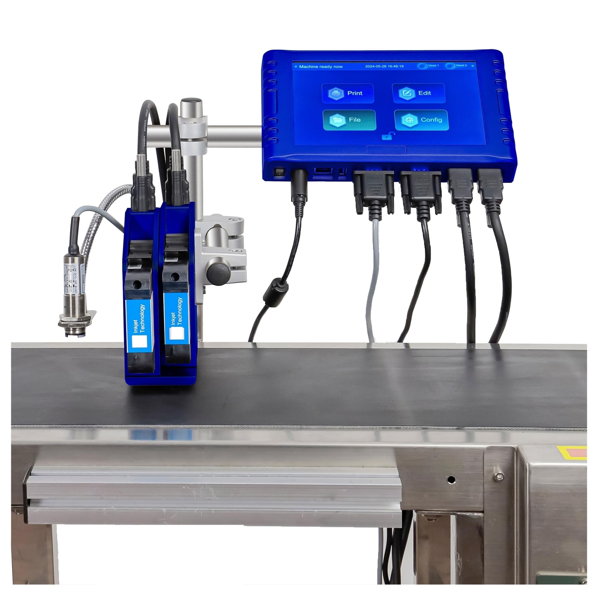 12,7 mm Drukarka atramentowa online Maszyna do drukowania etykiet cenowych Znak daty Kod QR Drukowanie na plastikowej rurze Butelka Szeroki materiał do druku