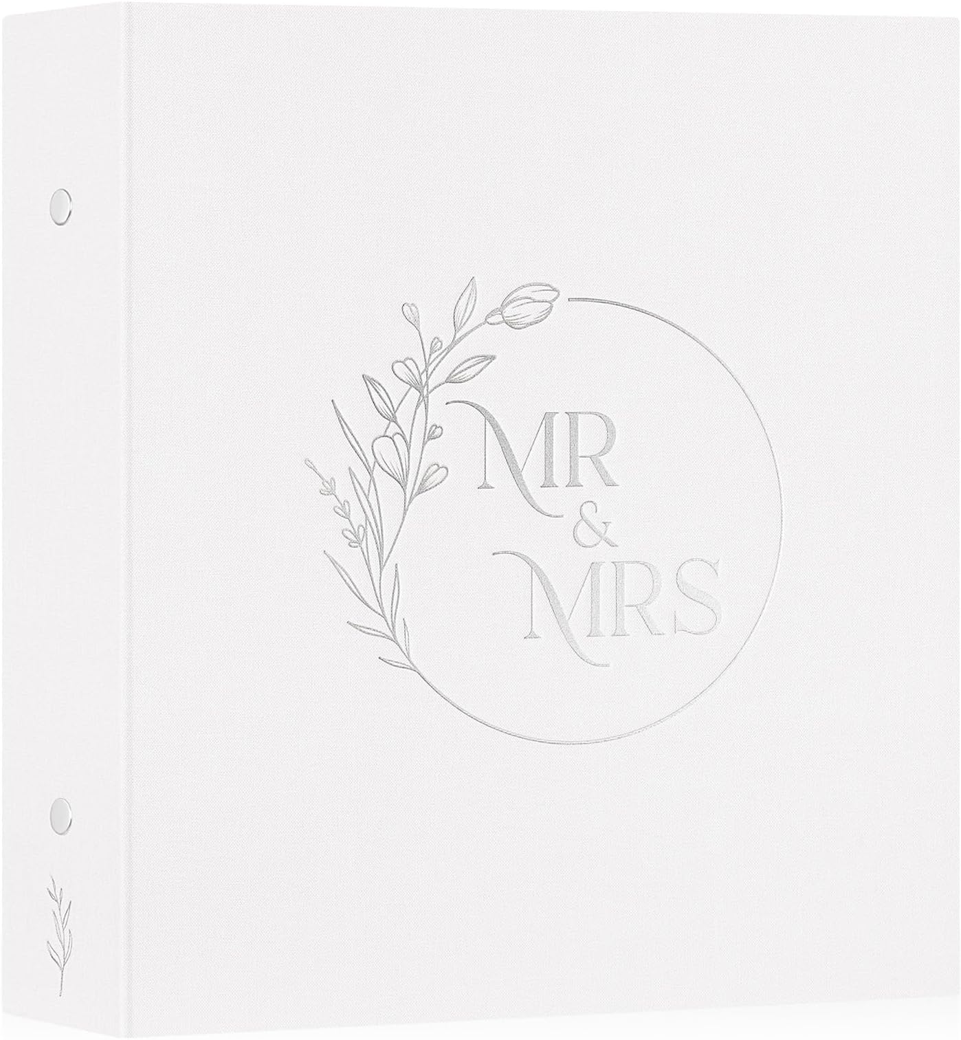Wedding Photo Album 4x6 1000 Pockets, Extra Big Large Capacity Linen Hardcover Newlywed Marriage Album Slip in Holds 1000 horizontal Vertical Photos (White)