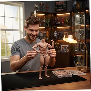 poseable figure, 1/6 Scale Articulated Action Figures- High-realism Muscle Poseable Action Figure Body With 30+ Movable Joints, Compatible With /6 Clothes & Accessories
