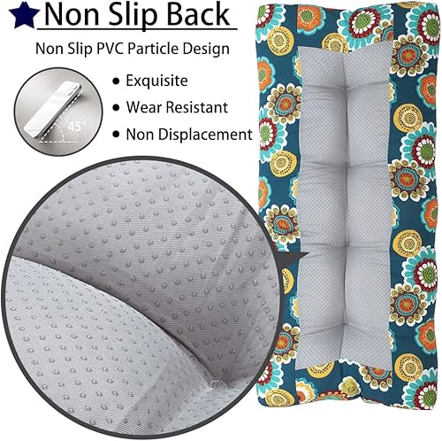 Miniatura 4 de Magpie - Cojín de banco de patio de 42 x 18 pulgadas, antideslizante, resistente al agua, para interiores y exteriores, cojín de asiento largo,