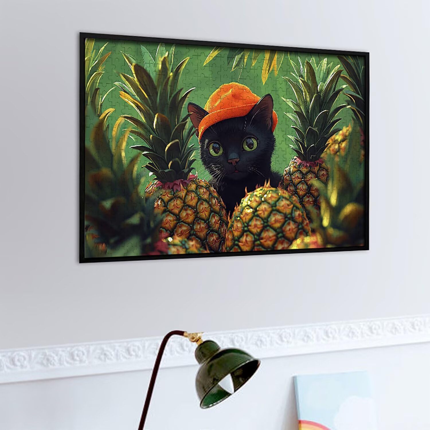 Puzzle 1000 sztuk Puzzle dla dorosłych 75 x 50 cm gra edukacyjna prezenty dla dorosłych i dzieci od 14 lat, kreatywny prezent relaksacyjny 75 x 50 cm - (ananas dla kota) x-558