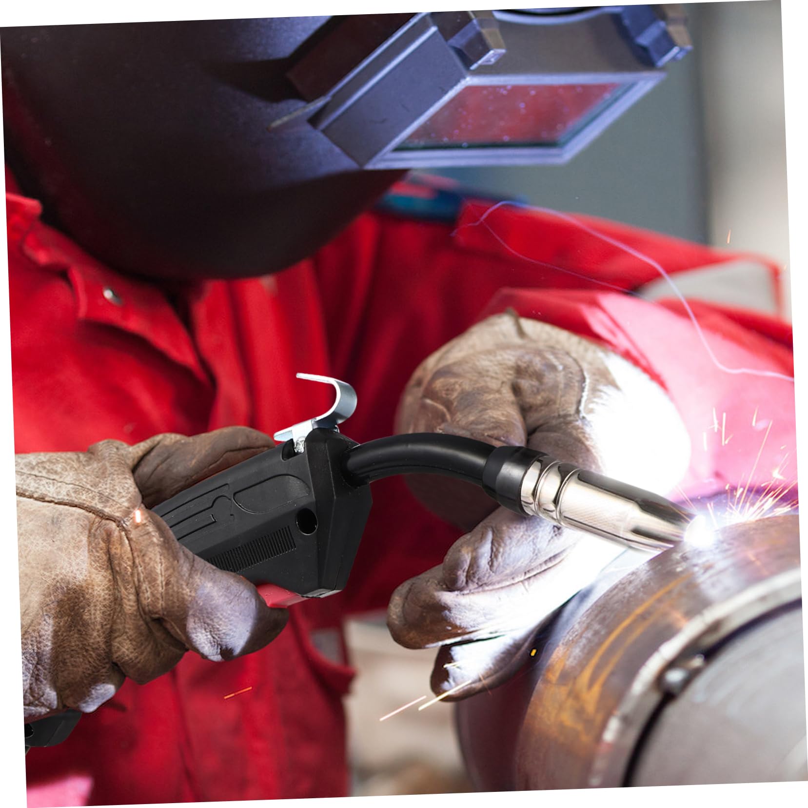 LIFKOME Aguijón de Soldador Flexible de Gas de Repuesto de Antorcha Mig Material de Compatible con Estándar Resistente al Desgaste y Temperatura