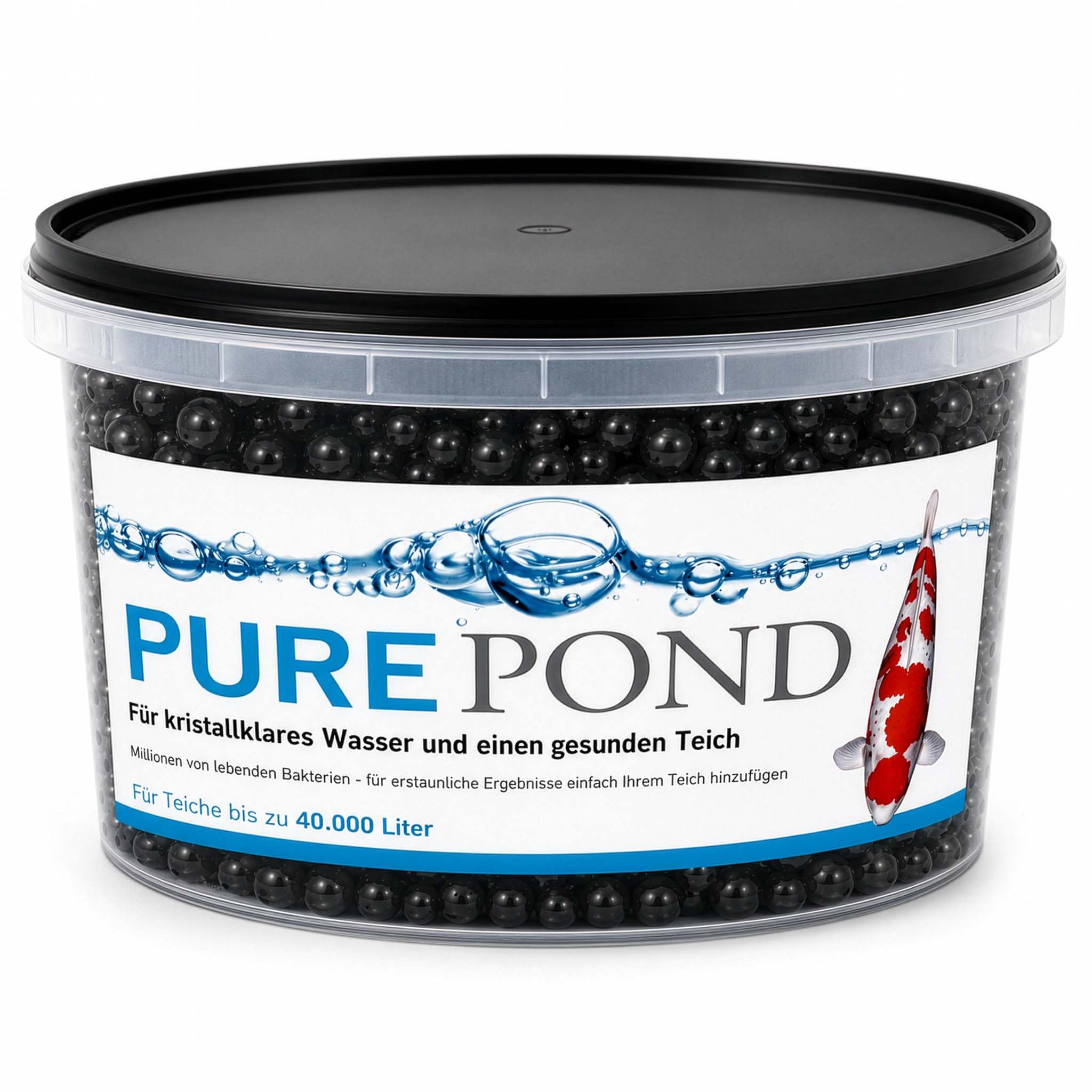 Evolution Aqua Pure Pond 2000 ML - pour 40000 litres - bactéries et enzymes - pour Filtre Eau Filtration Entretien Bassin Aquarium - régulation des valeurs Ammoniac et Nitrite - aquariophilie