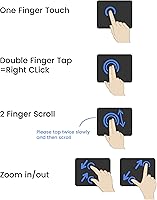 Vista 7 de Perixx PERIPAD-504 - Panel táctil USB con cable, trackpad portátil para usuarios de escritorio y portátiles, tamaño grande, grande
