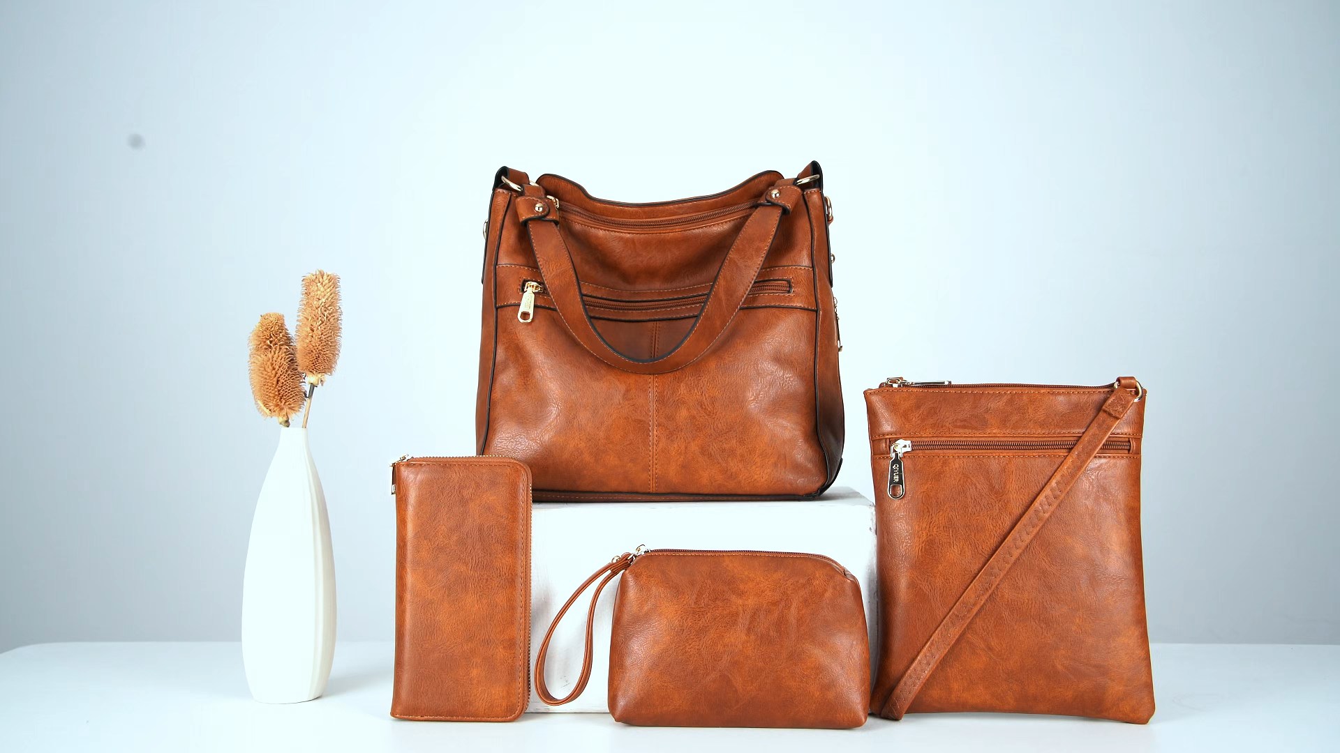 Set de Bolsos Hobo y Cartera para Mujer 4 Piezas miniatura 7
