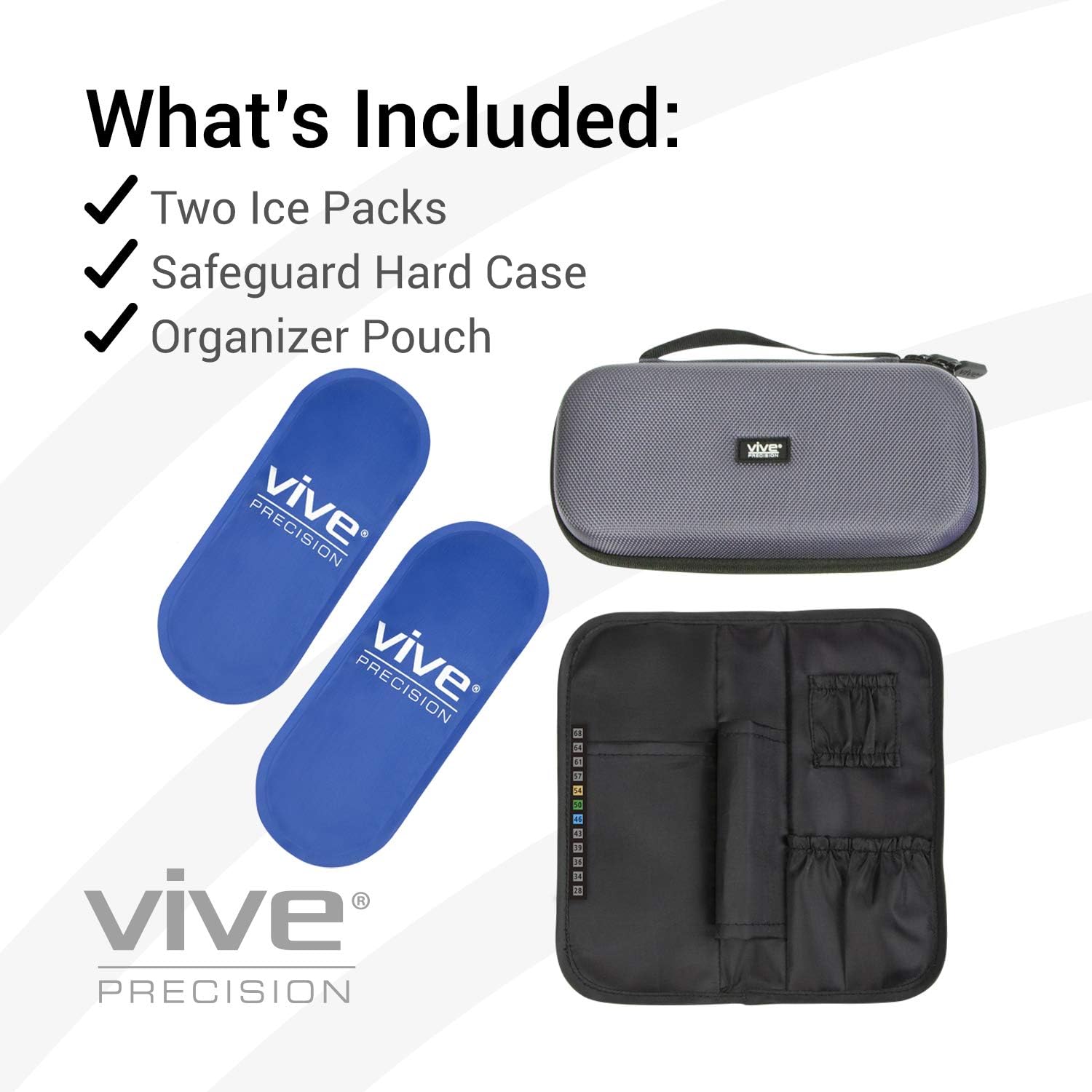 Vive Precision Insulin Travel Case - Cooler Bag for Diabetic Supplies, Medicine, Pen, Vial Supply - Insulated Holder & Cooling Ice Pack - Cold Carrying Storage Organizer for Women, Men, Kids : Health & Household