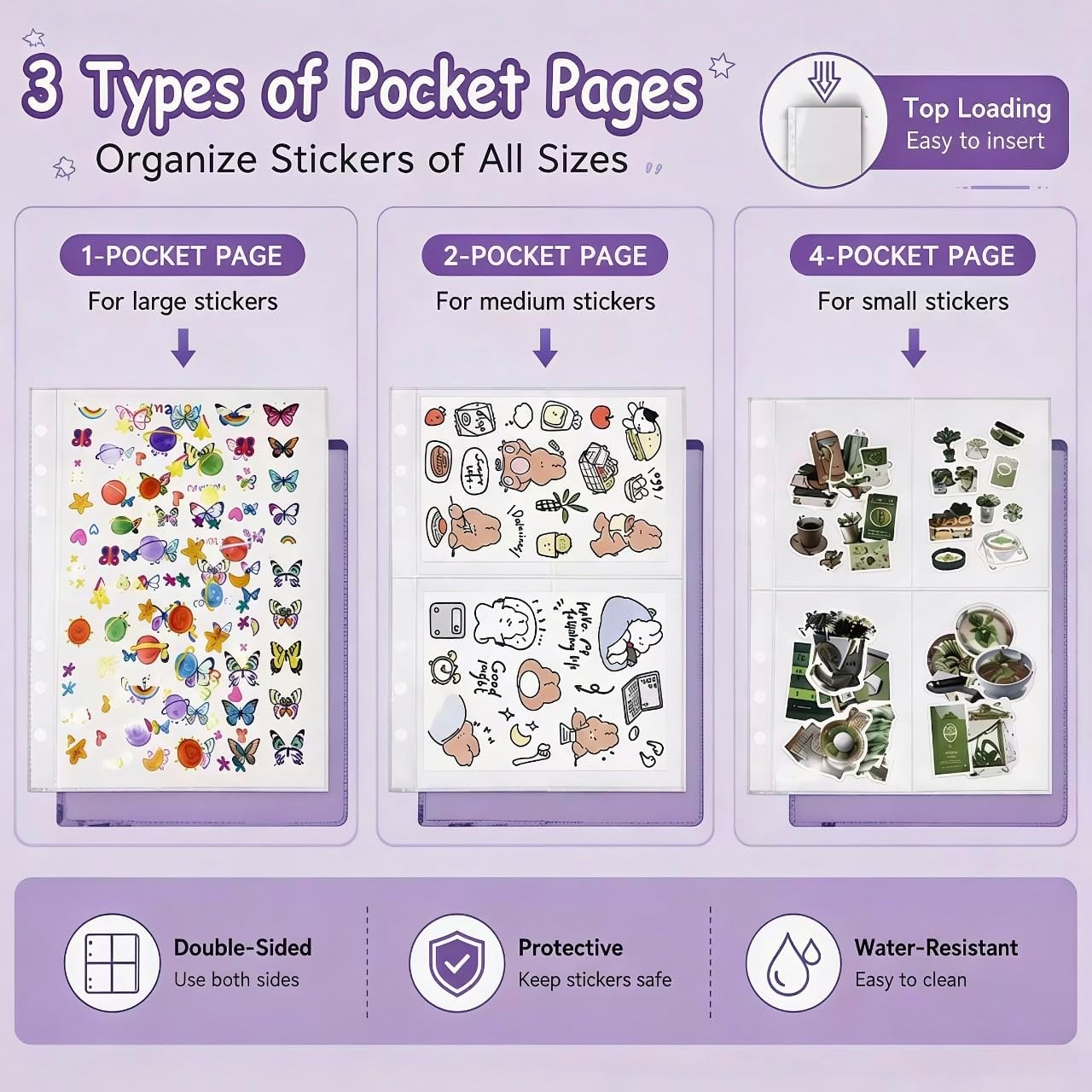 Derimmdi 4 in 1 Sticker Storage Organizer A5 Binder image 3