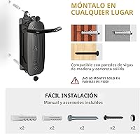 Vista 8 de monTEK Soporte giratorio de pared para bicicleta, perchas para bicicleta, soporte vertical para bicicletas que ahorra espacio, soporte