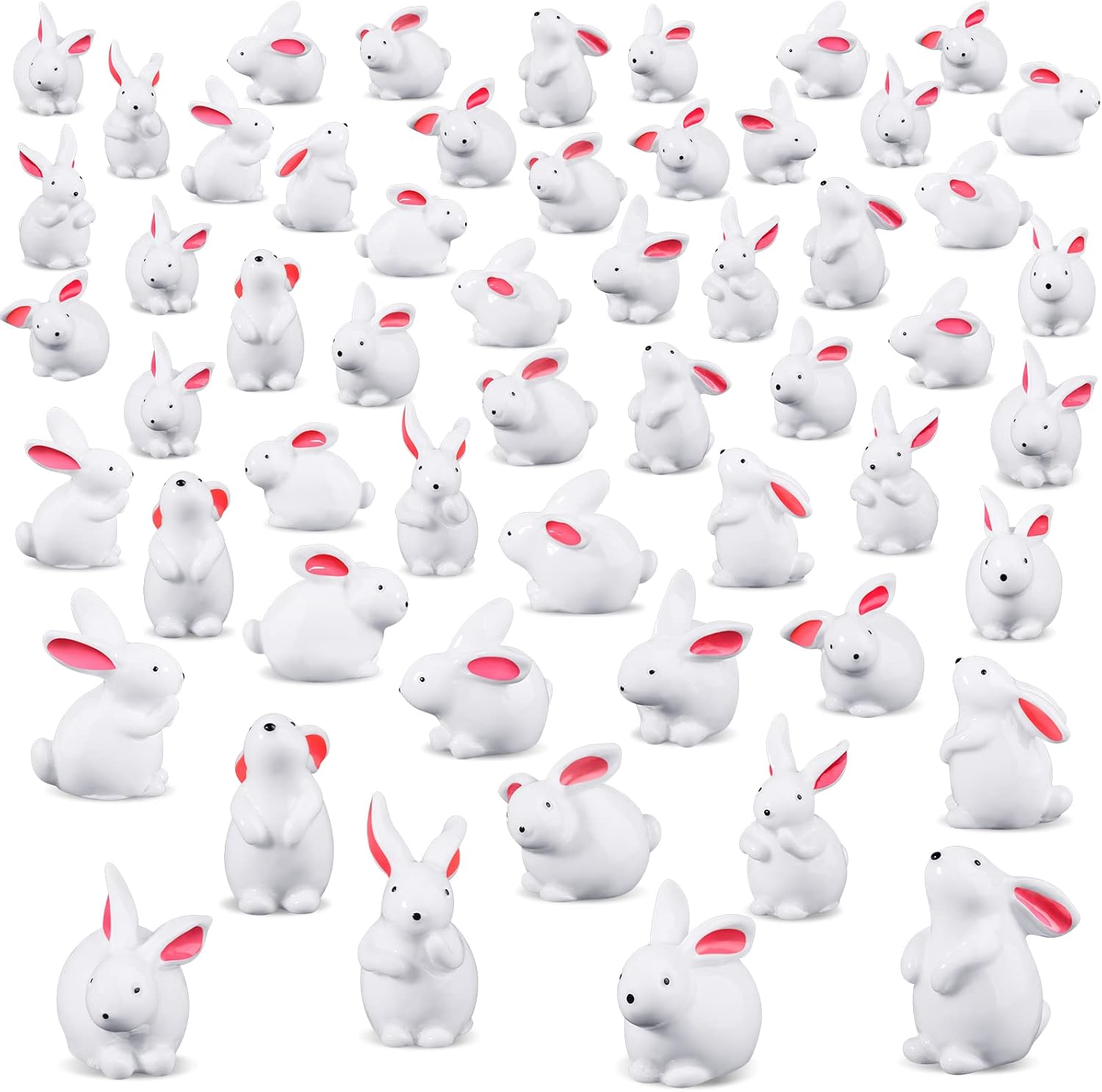 Marsui 100 Pcs Bunny Miniatures Figurines Rabbit Miniature