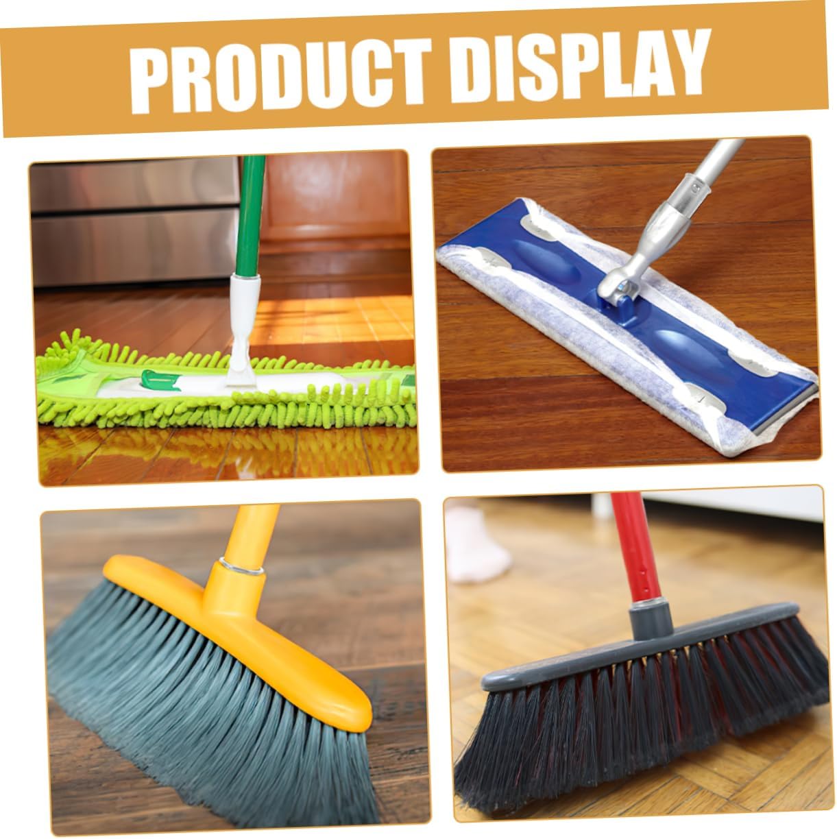 Threaded Tip Replacement Extension Poles Broom Handle Threaded End for Push Broom and Duster Attachment Repairing Solution for Cleaning Tools