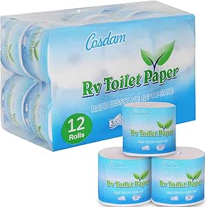 Amazon.com: RV Toilet Paper, 12 Rolls,3-Ply 400 Sheets,Fast Dissolve ...