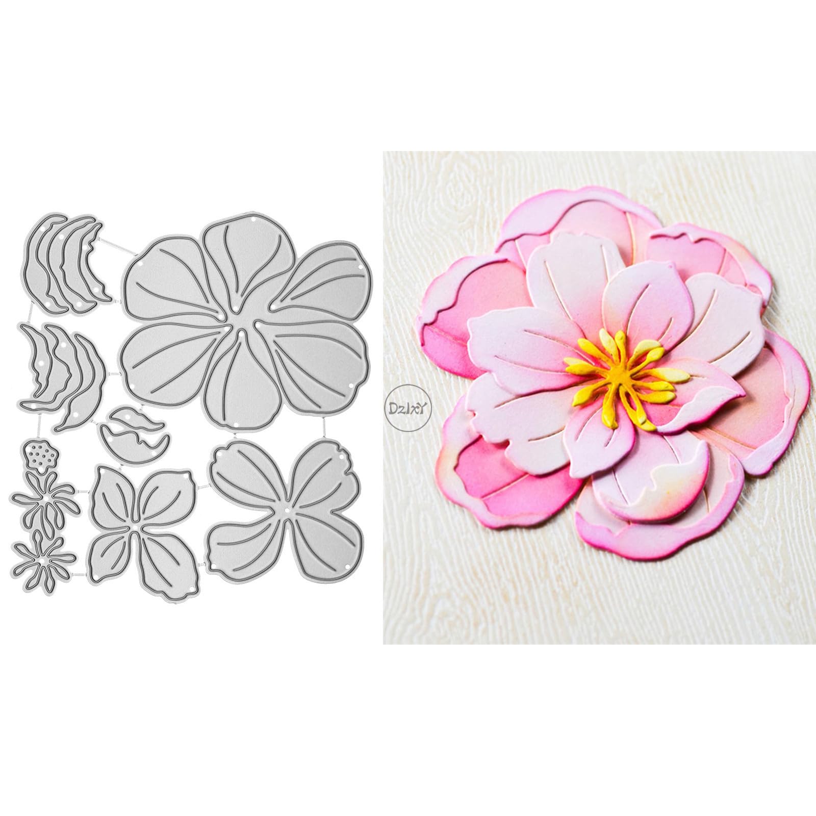 DzIxY Patchwork Flowers Metal Cutting Dies for Card Making Kit Embossing Paper Die Cuts Set Scrapbook Stencils Supplies Machine Templates โ image 1