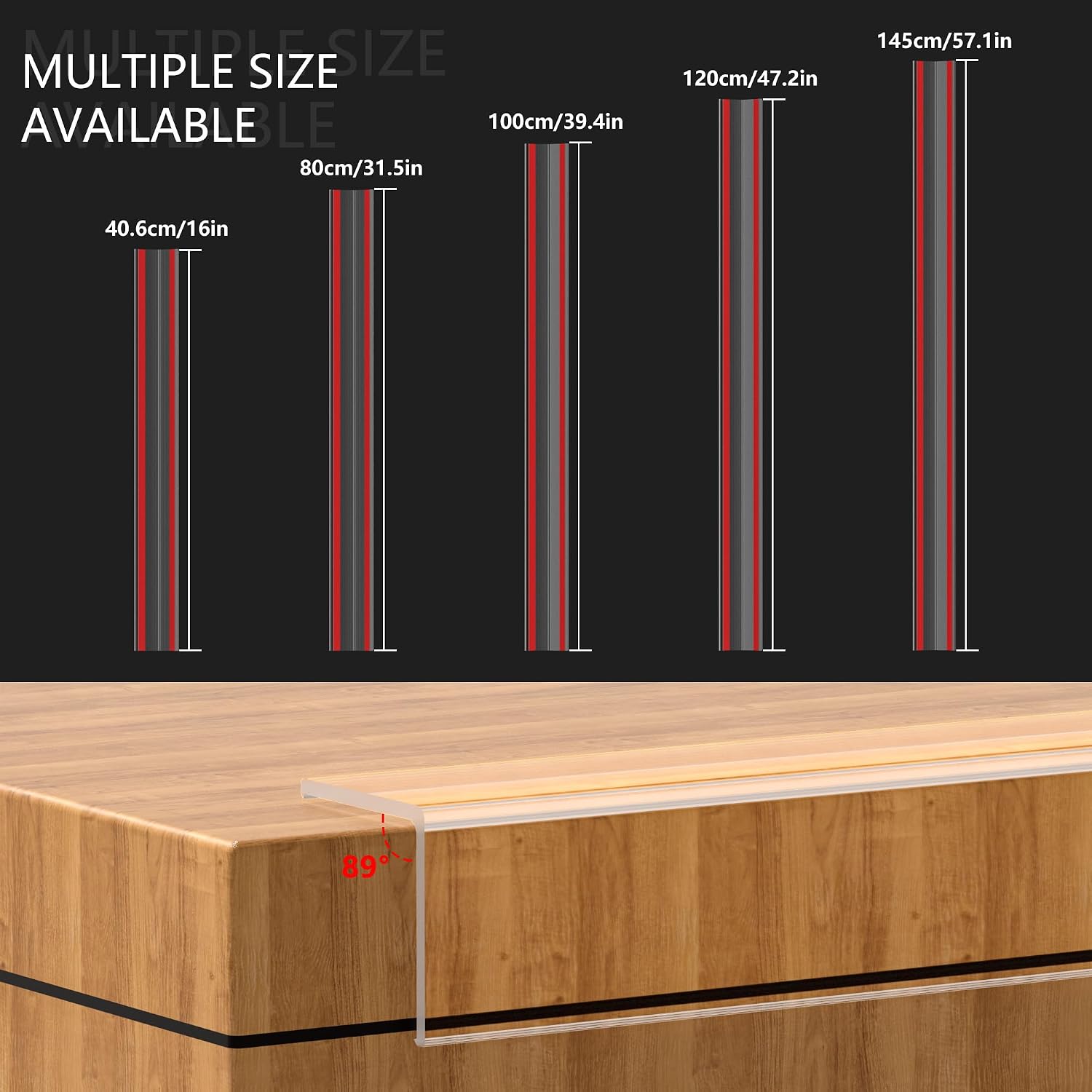 30x30mm Self Adhesive Corner Guard, 2pcs 39.4" Wall Corner Protector Strip, Flexible PVC Edge Trim, Peel and Stick Corner Protection for Furniture, Wall Edges & Table Corners