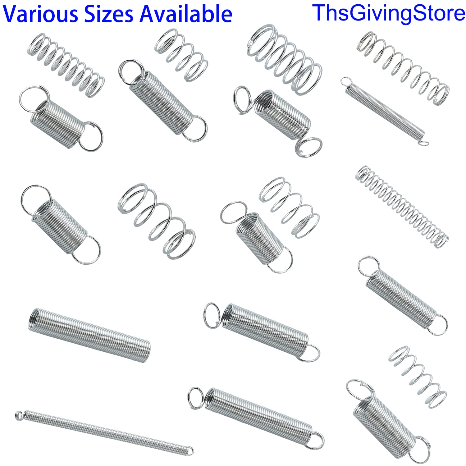 200PCS Compression Spring Extension Spring Assortment Kit, 20 Different Sizes Assorted Little Steel Spring for Shop and Home Repairs