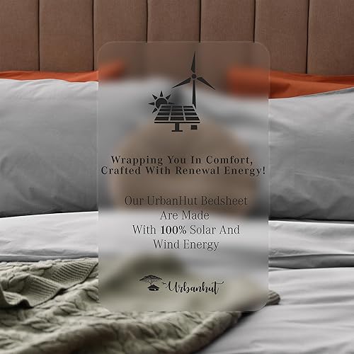 Miniatura 8 de URBANHUT Juego de sábanas 100 % algodón para cama individual (4 unidades), sábanas suaves y refrescantes de 400 hilos, suaves y satinadas, juego de