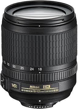 New 18-105mm f/3.5-5.6 AF-S DX VR ED Nikkor Lens for Nikon Digital SLR Cameras D3000 D3100 D3200 D3300 D5100 D5200 D5300 D7000 D7100 D90