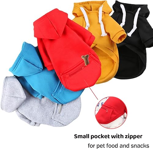 Miniatura 6 de PETCARE Sudadera con capucha para perro, suéter cálido de invierno para perro, sudaderas con capucha de forro polar suave con bolsillo, suéteres
