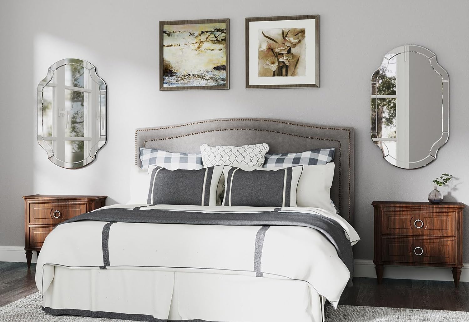 Decorative Mirrors for Wall Decor, 24" x 36" Large Beveled Wall Mirror for Living Rroom Dining Room Bathroom Bedroom Entryway, Vanity Mirror Hang Horizontally or Vertically