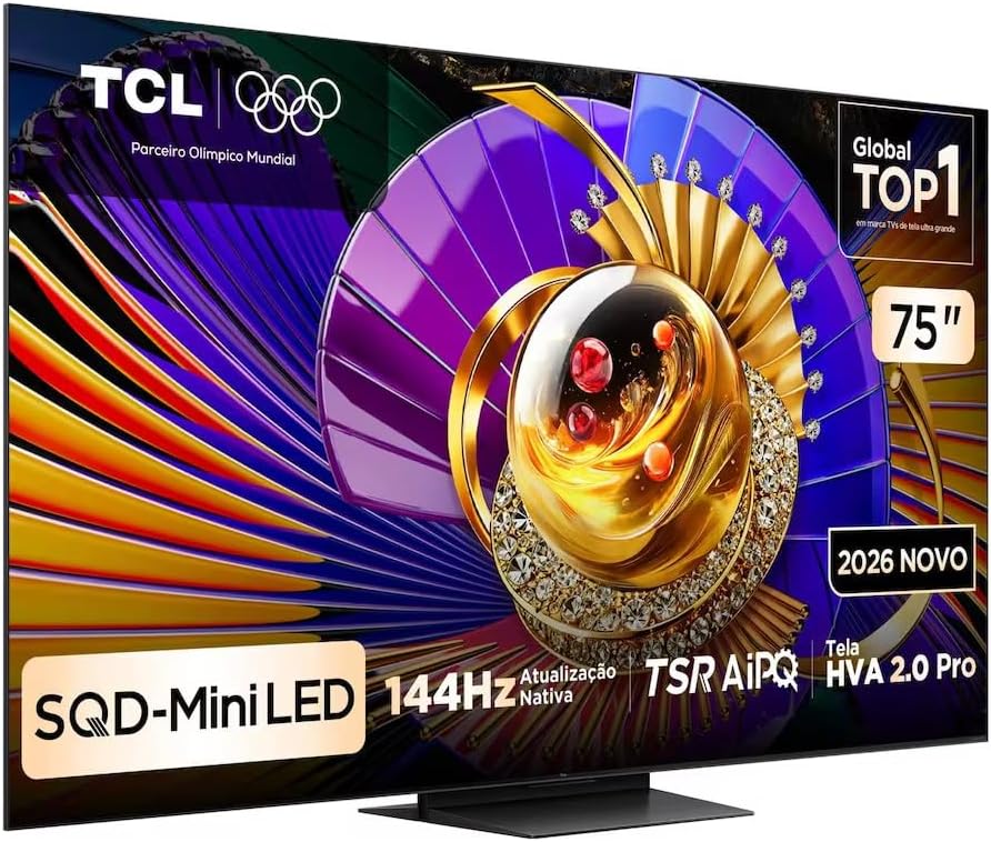Smart TV TCL 75 Polegadas SQD-Mini LED 4K C7L WiFi Bluetooth Google TV HDR10+ Ultra Slim 75C7L