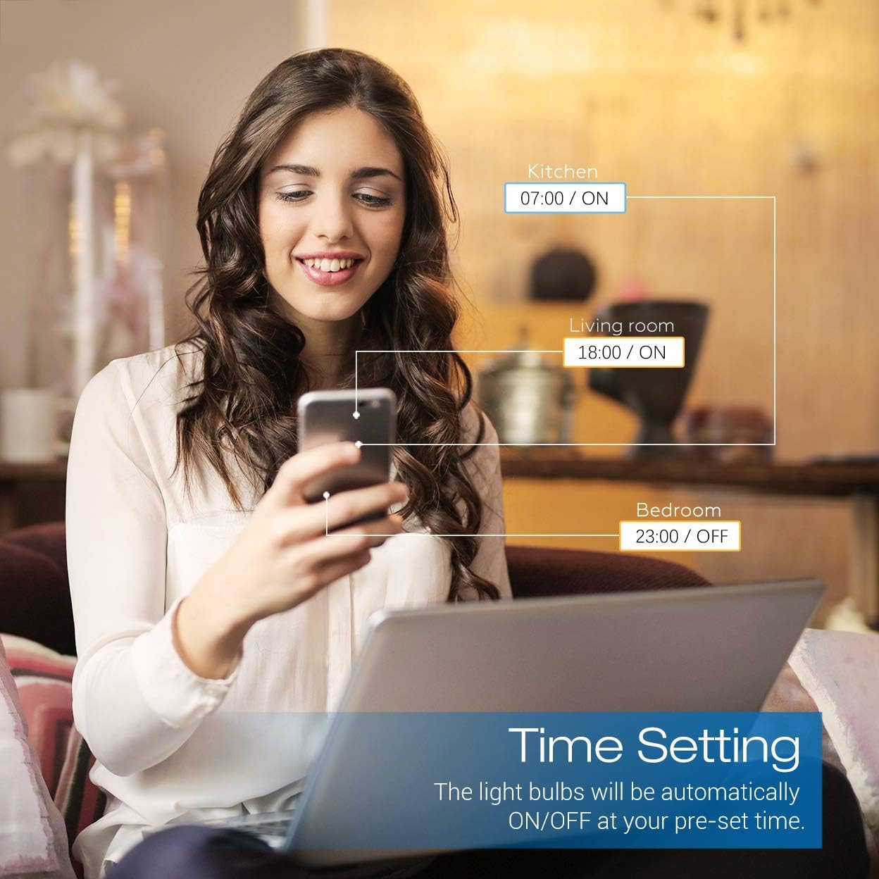 One-Day Sale: Up to 40% Off Linkind Smart Bulbs Dimmable, WiFi Led Light Bulbs Work with Alexa, 2700K-6500K 60W Equivalent Smart WiFi Bulb, No Hub Required A19 E26 800LM Soft White to Daylight Led Bulb, 2 Pack