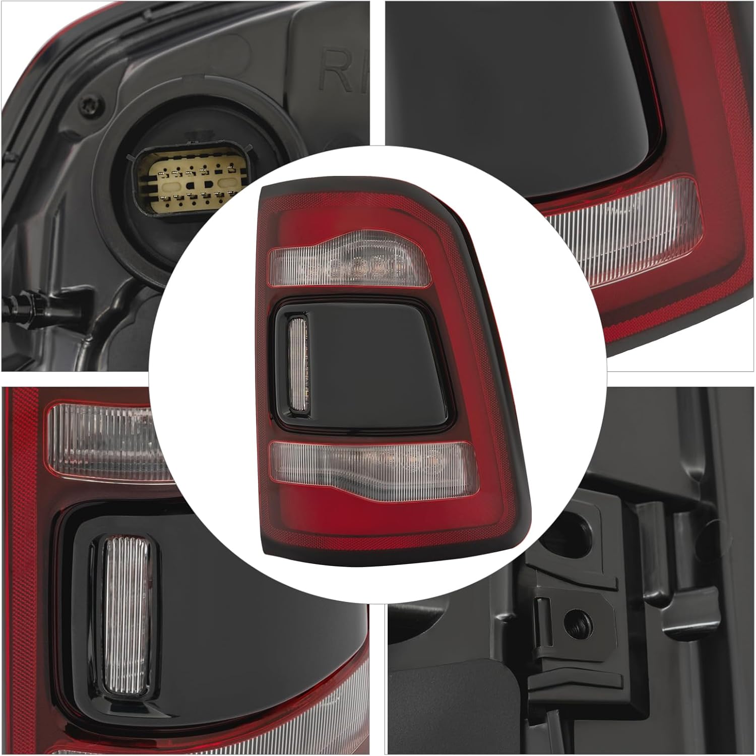 LYNICESHOP For 2019-2022 Ram 1500 LED Tail Light Assembly with Blind Spot, Direct Replacement Pair for OEM 68262532AE & 68262533AH (Right Passenger Side)