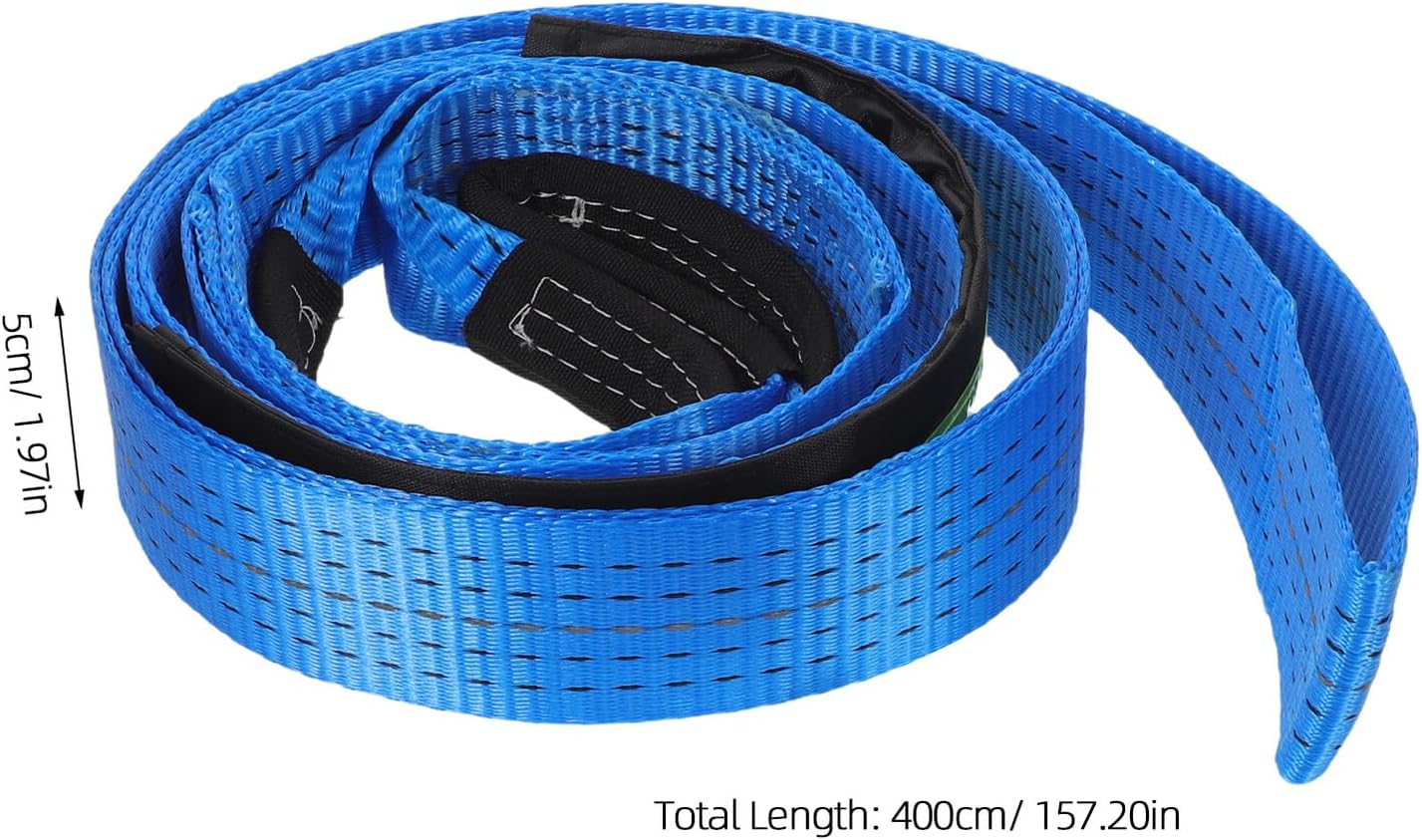 Heavy Duty Off Road Vehicle Trailer Rope 4m 8t Tow Strap with Reflective Strip and U-Shaped Hook for Car Hauling and Truck Towing Accessories