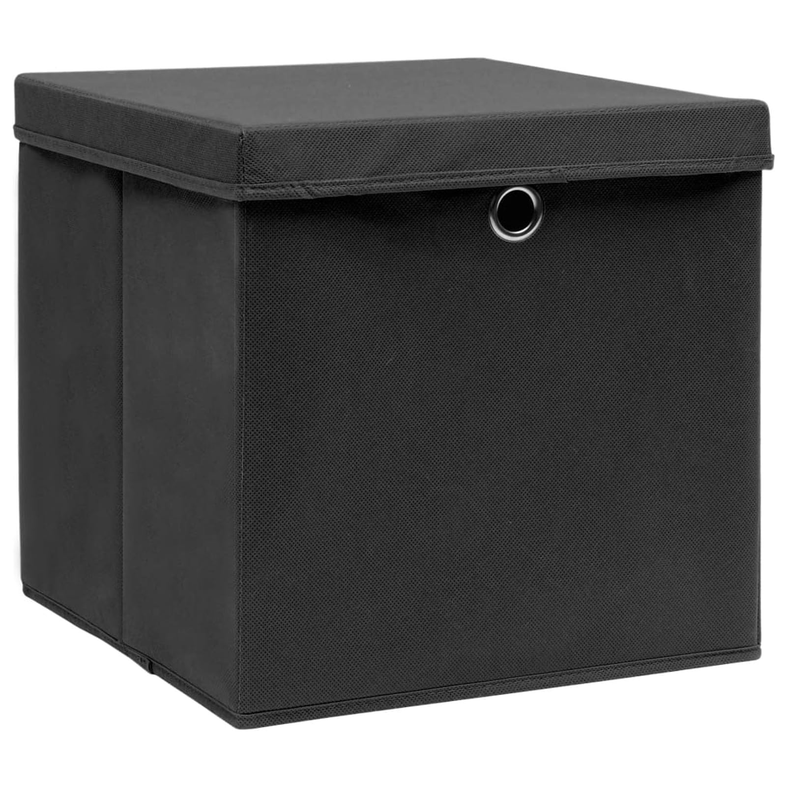 ShGaxin Aufbewahrungsboxen mit Deckeln 10 STK Spielzeugkiste, Aufbewahrungskiste, Kleideraufbewahrung, Kleideraufbewahrung & Organisation, 28x28x28 cm Schwarz
