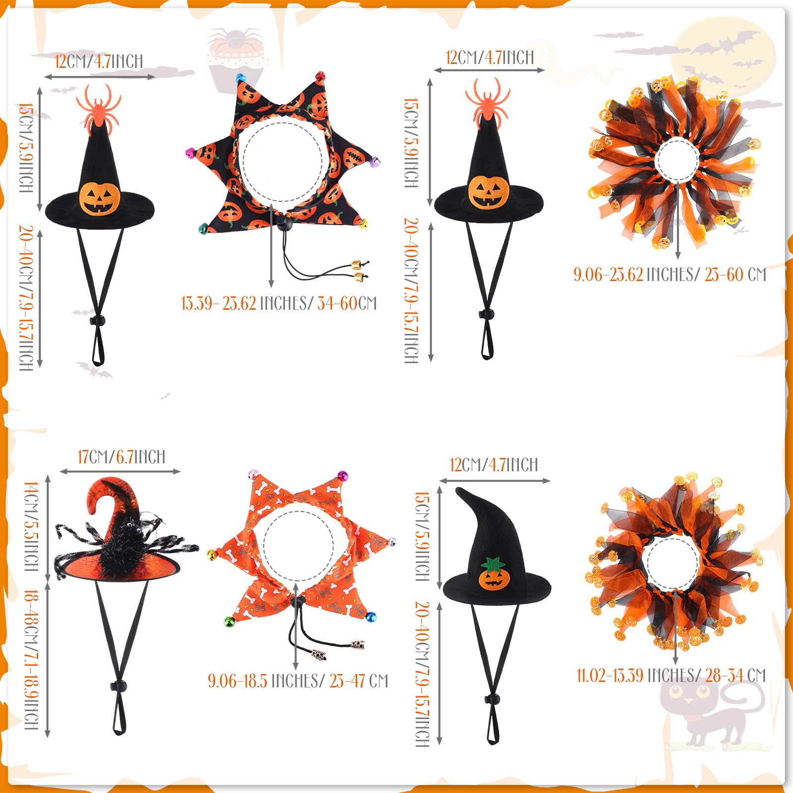 Halloween-Kostüm Für Hunde & Katzen - Tutu-Halsband Mit Elastischem Band, Für Kleine & Mittelgroße Haustiere