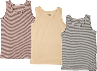 ORGANICKID Boys Organic Cotton Tank Top Sleveless Undershirts Toddler Underwear 3 Pack Tees