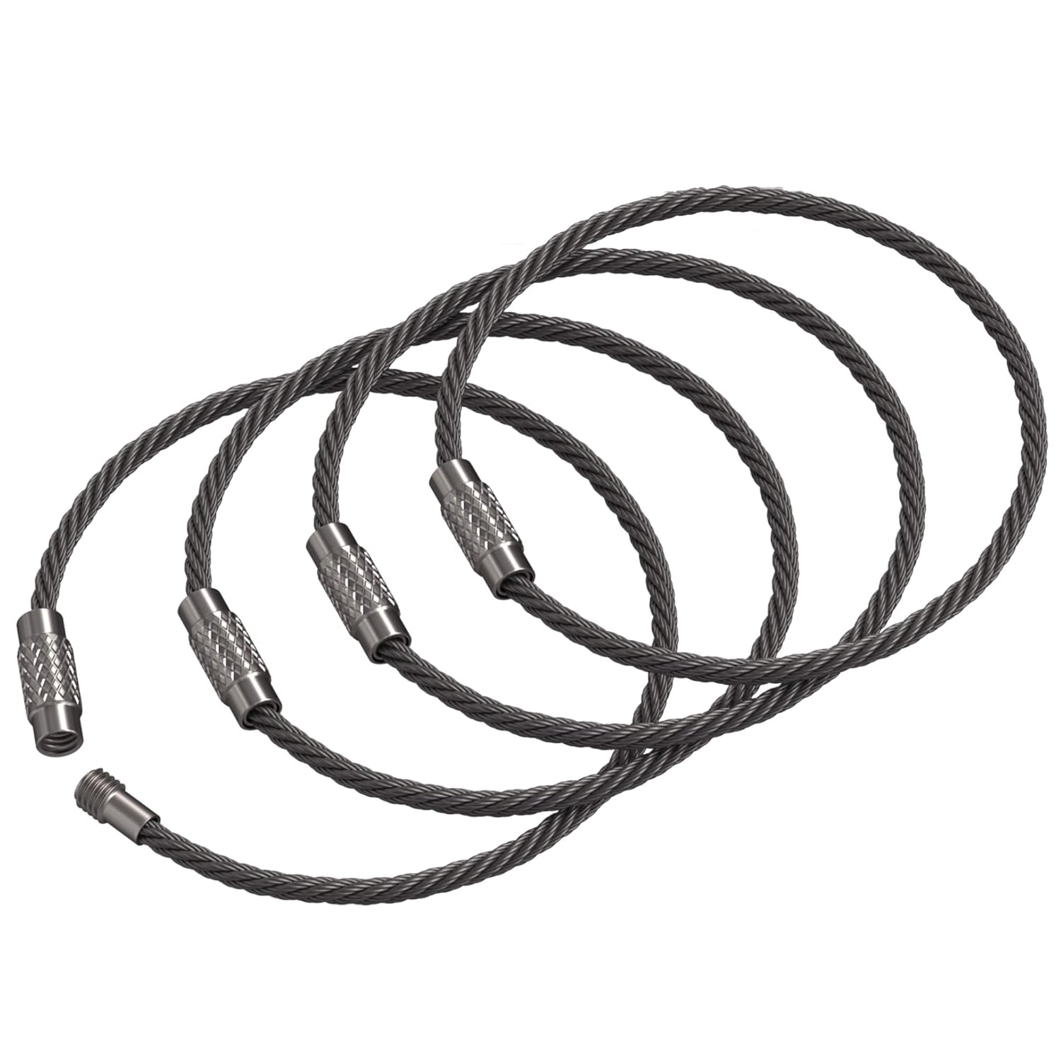 Silipac Large Key Ring Cable Wire Car Keychains Keyrings Loop Heavy