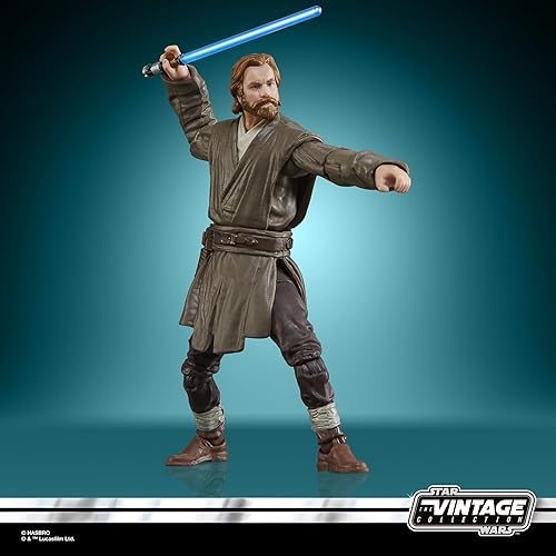 Miniatura 11 de STAR WARS The Vintage Collection Obi-Wan Kenobi (Showdown) y Darth Vader (Showdown), Obi-Wan Kenobi - Figuras de acción de 3.75 pulgadas, paquete de