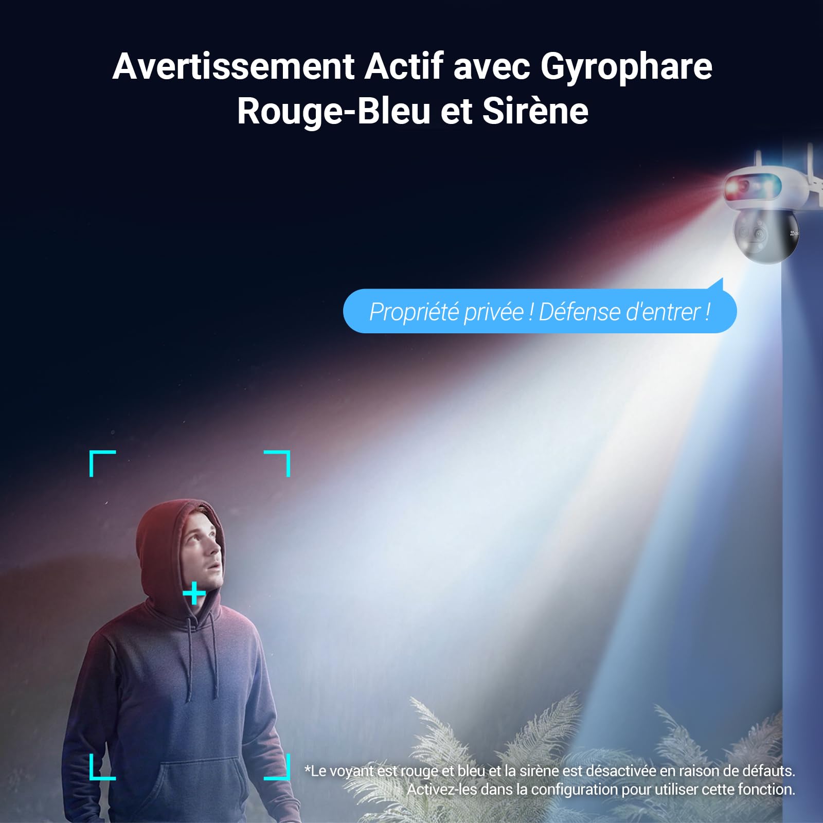 EZVIZ 3K(5MP) x 3 Caméra de Surveillance Extérieure Wi-FI à Triple Objectif, Reconnaissance Faciale Locale, Zoom Hybride x 12, Détection Personne/Véhicule, Vue Nocturne Couleur, Couverture 360°, C90f