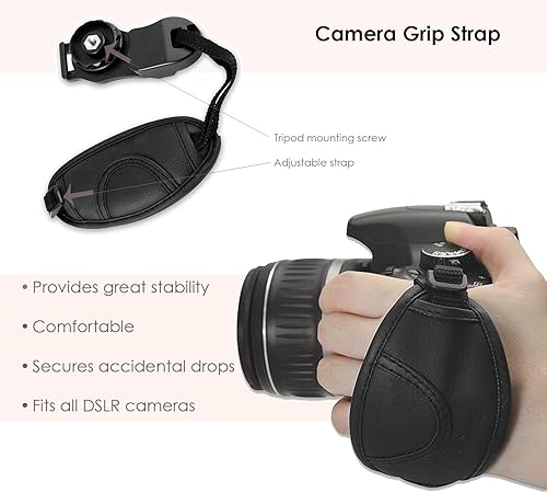 Miniatura 4 de Kit de accesorios de 17 piezas de 2.283 in para Canon EOS Rebel T6, T5, T3, 1300D, 1200D, 1100D DSLR con batería reemplazable LP-E10, flash LED