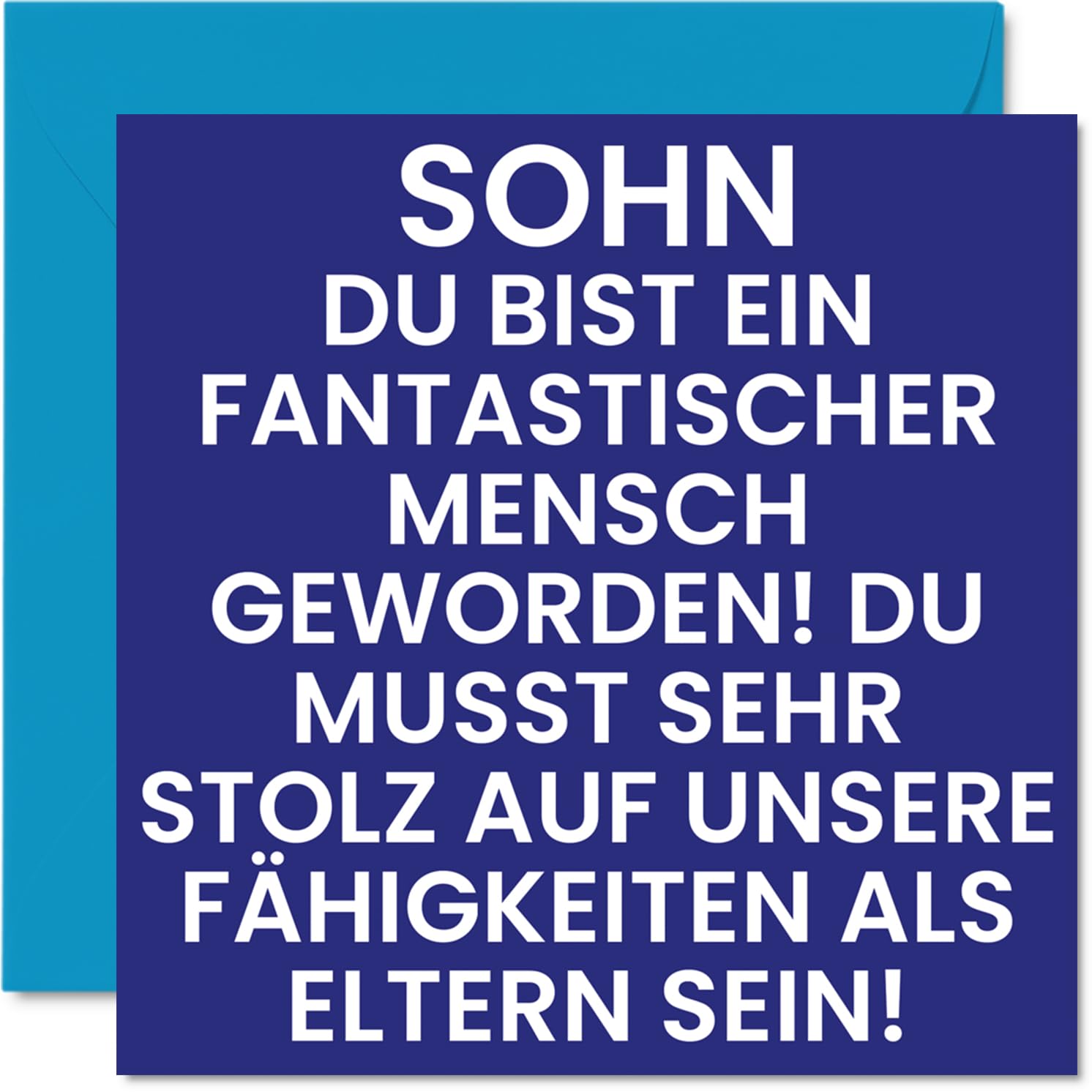 Lustige Geburtstagskarte Für Den Sohn - Mit Liebevollem Gedicht, Inkl. Umschlag, Perfektes Geschenk