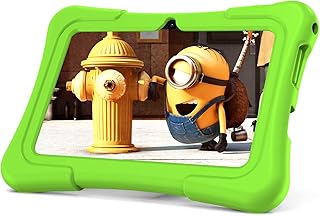 PRITOM Tablet for Kids, 7' Android Kids Tablet, 32GB ROM, 2GB RAM, WiFi, BT, Camera, Parental Control, Games, Educational Kids APPs Pre-Installed, Toddler Tablet with Kids-Proof Case, Green