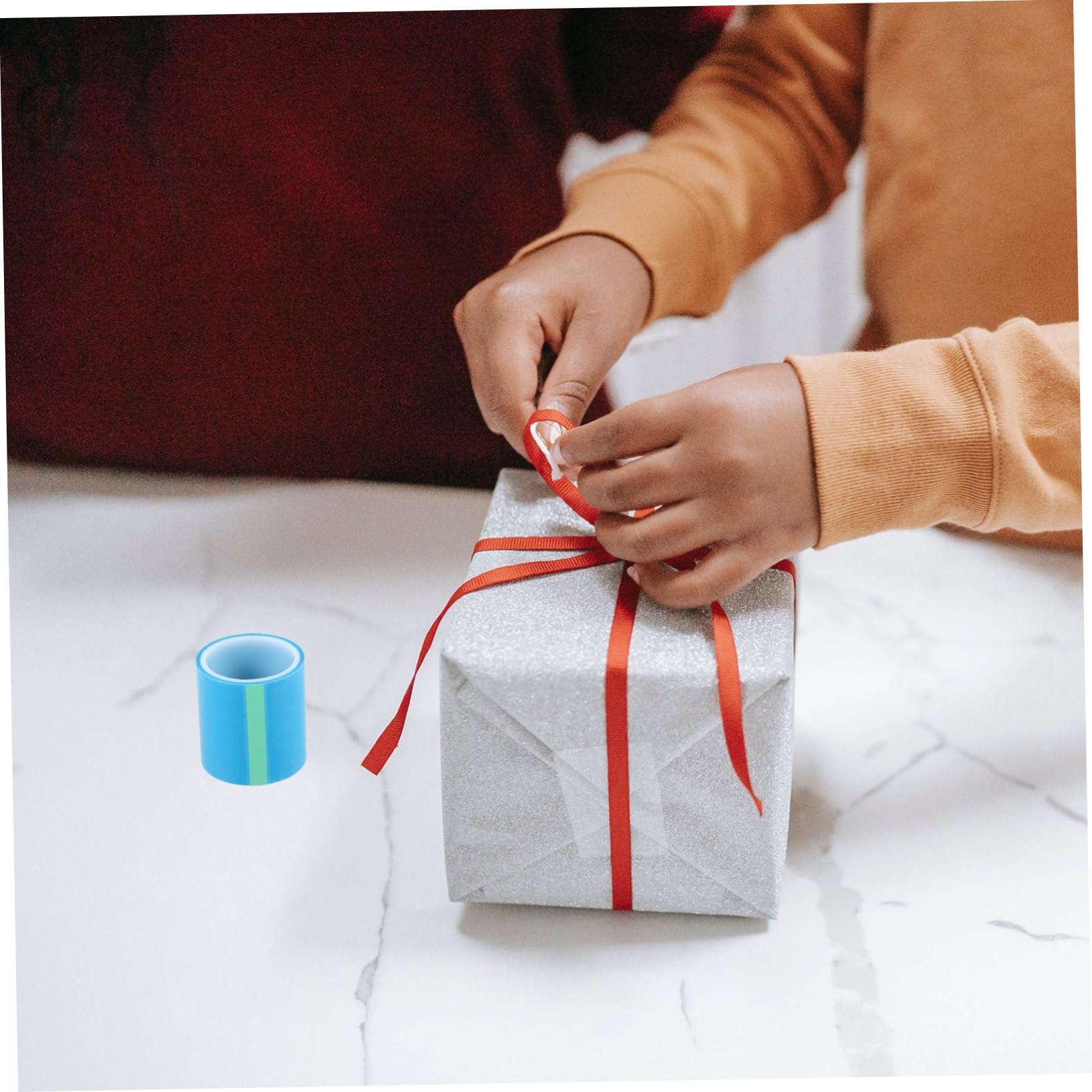 jojofuny Cinta Adhesiva Epoxi 2 Piezas Azul para Manualidades Diy, Herramienta Antifugas para Resina Uv, Accesorios Artesanía Joyería Uso Escolar y Creativo