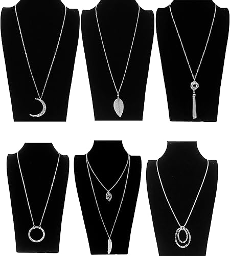 Miniatura 5 de 10Pcs Long Pendant Necklace Simple Moon Bar Three Triangle Tassel Lock Sweater Y Shape Punk Chain Choker Necklace for Women Men Gold Silver Plated