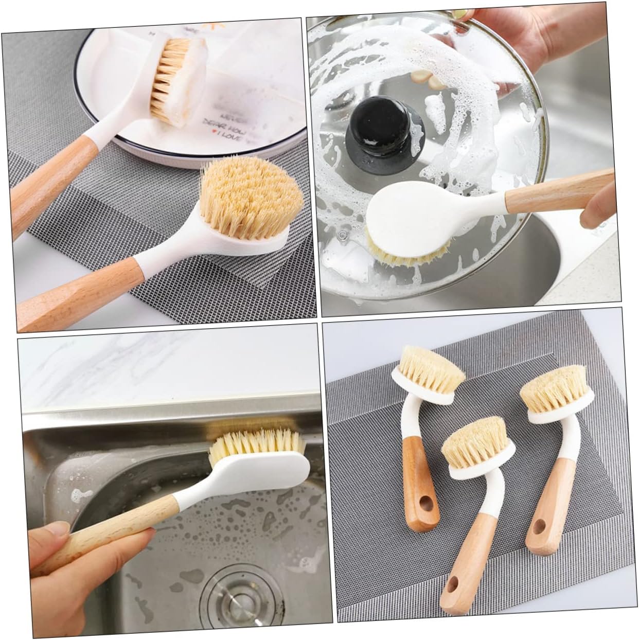 Long Handle Kitchen Cleaning Brush Set Dish Washing Scrub Brush for Dishes