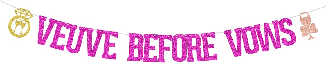 Veuve Before Vows banner - Champagne Bachelorette Party Decorations, Wedding banner, Bridal Shower decorations, Bachelorette party sign Engagement party decoration
