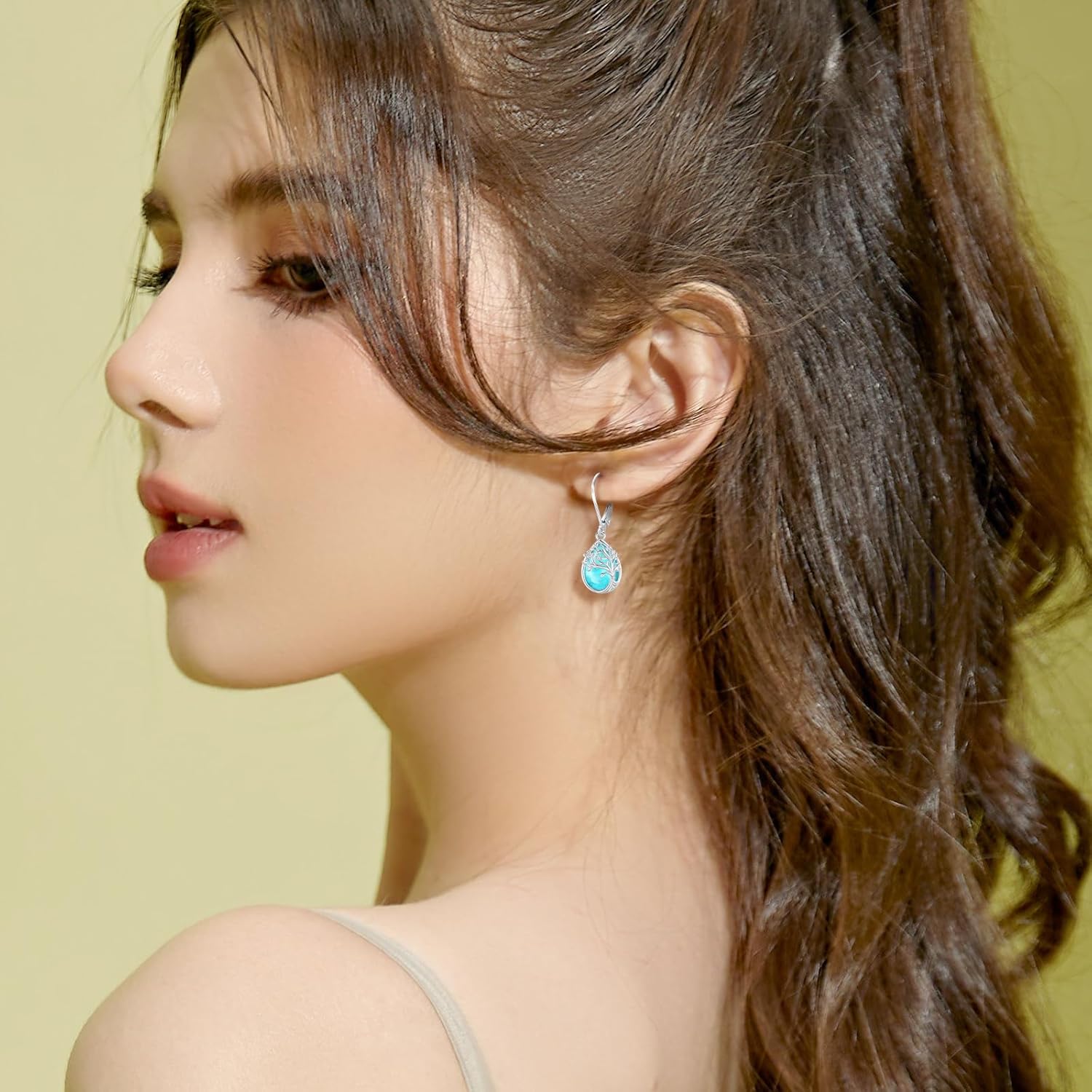 Tree of Life/Cat/Turtle/Butterfly/Flower/Celtic/Turquoise/Moonstone Dangle Earrings for Women Sterling Silver Cute Animals Drop Earrings Jewelry Gifts - Image 7