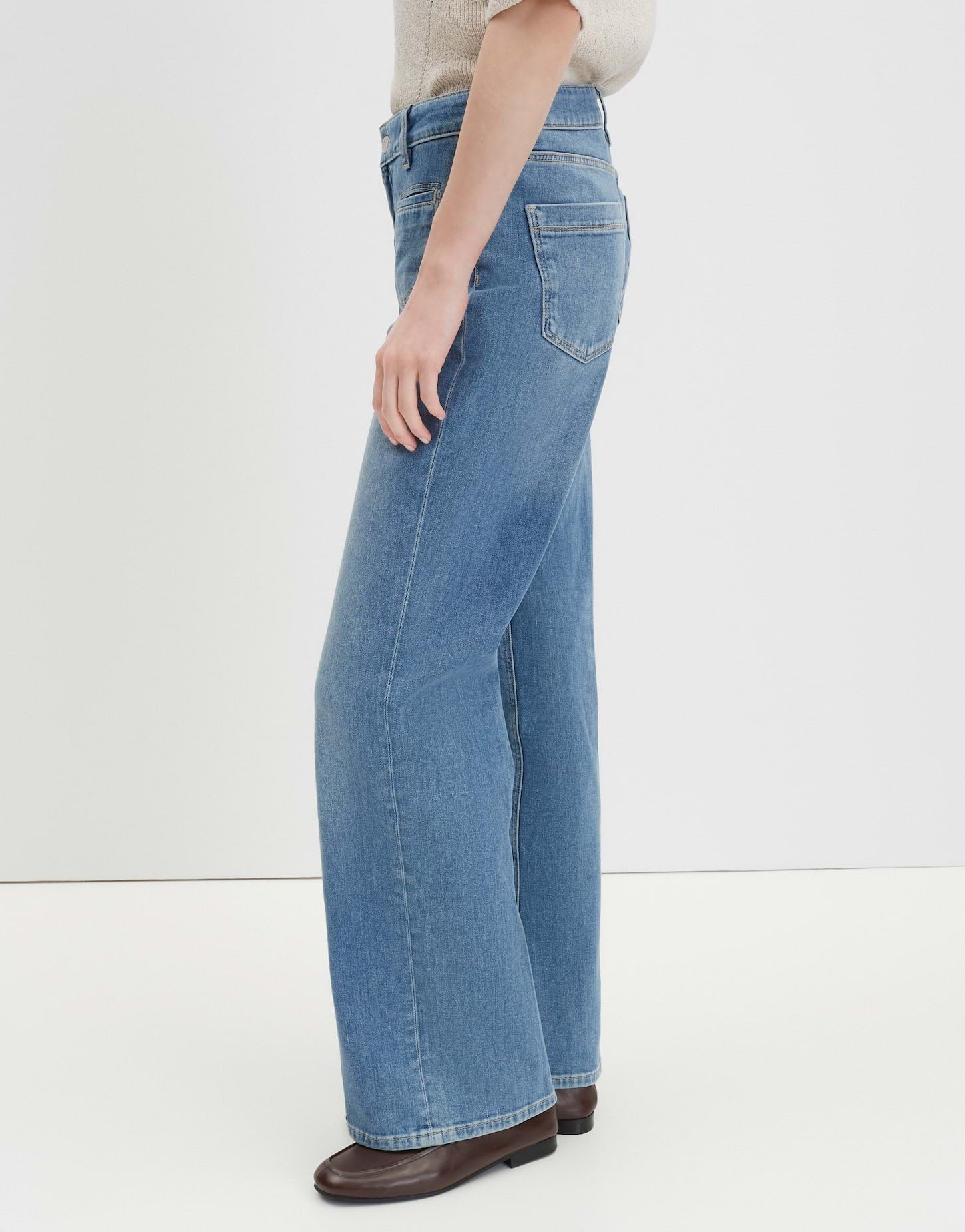 someday Damen Flared | Carie French Flared Jeans aus BCI Cotton Mix Mid Rise