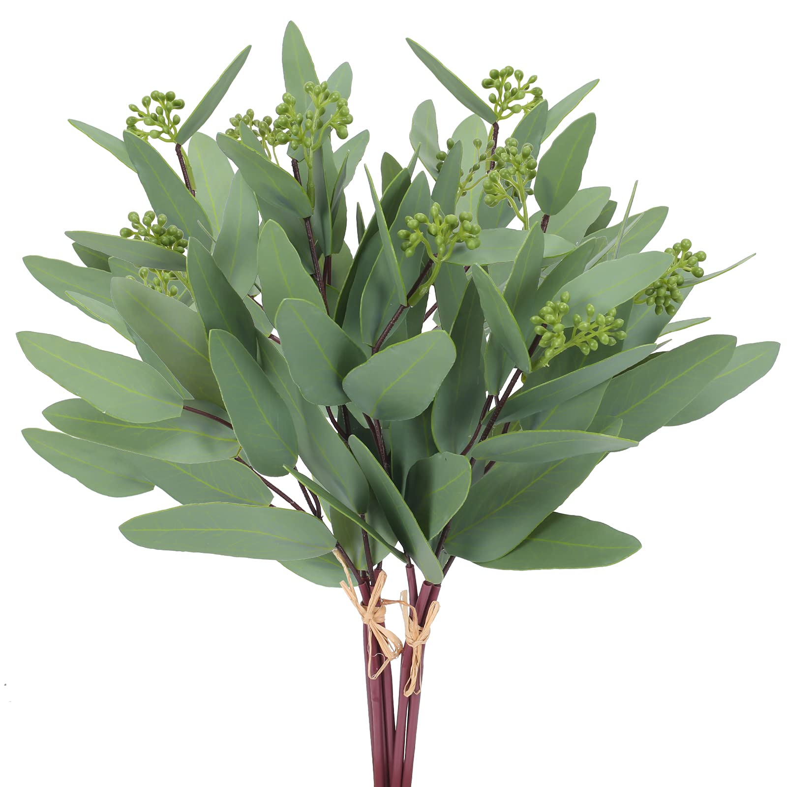 Buy HO2NLE 2 Bunches Artificial Greenery Stems Eucalyptus Leaves Stems