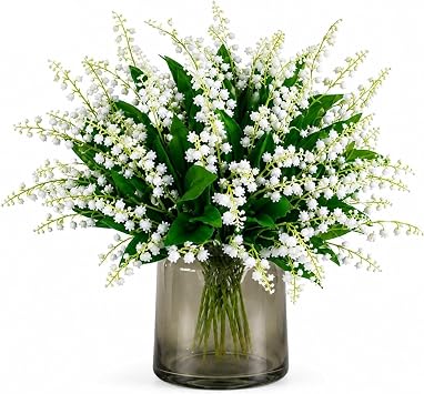Lily of the Valley Faux Flowers 10 Bundles Indoor Decor
