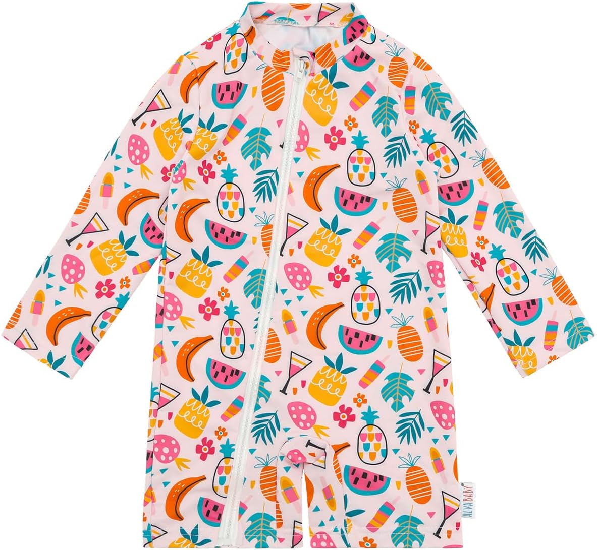 Baby Girl's One Piece Swimsuit,UPF50+Sun Protection Rash Guard Swimwear