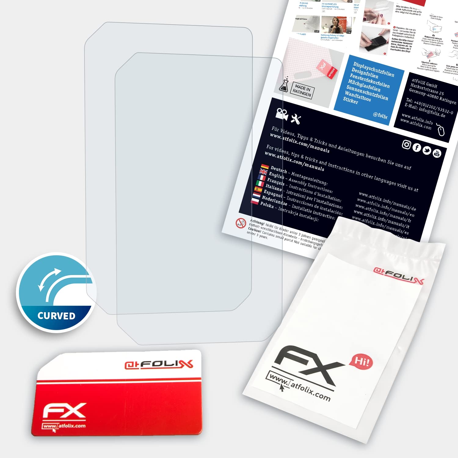 AtFoliX Protection Écran Hybrid-Glass Premium Pour Lenovo ThinkPad X280 - Film Verre Plastique 9H Incassable, Ultra Résistant
