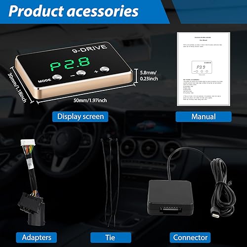 Miniatura 7 de Controlador de respuesta del acelerador de 9 unidades compatible con GMC Sierra 2007-2018 Yukon 2007-2020, para Silverado 1500, 2500HD, 3500HD,