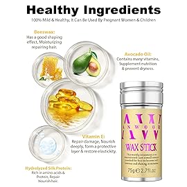 AnWoor Wax Stick for Hair, 3PCS Hair Wax Stick, Hair Gel Stick, Slick Back Hair Stick, Hair Slick Stick for Flyaways, Taming Frizz, Hair Styling Slick Stick for Pomade & No-Greasy