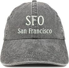 Trendy Apparel Shop SFO San Francisco Embroidered Pigment Dyed Washed Baseball Cap